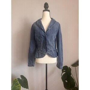 Anthropologie Pilcro and the Letterpress Women's Denim Blazer Jacket Small